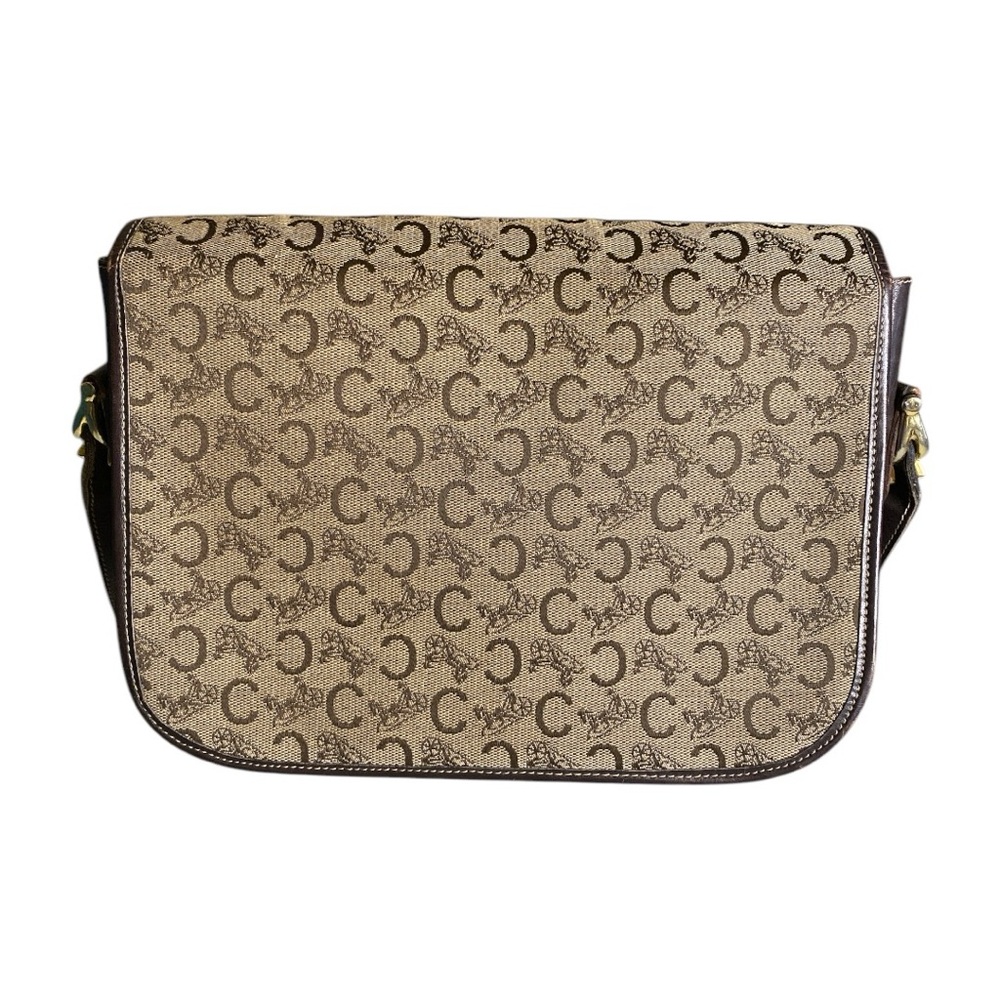 Celine Vintage  Leather and Canvas Shoulder Bag - Picture 2 of 14